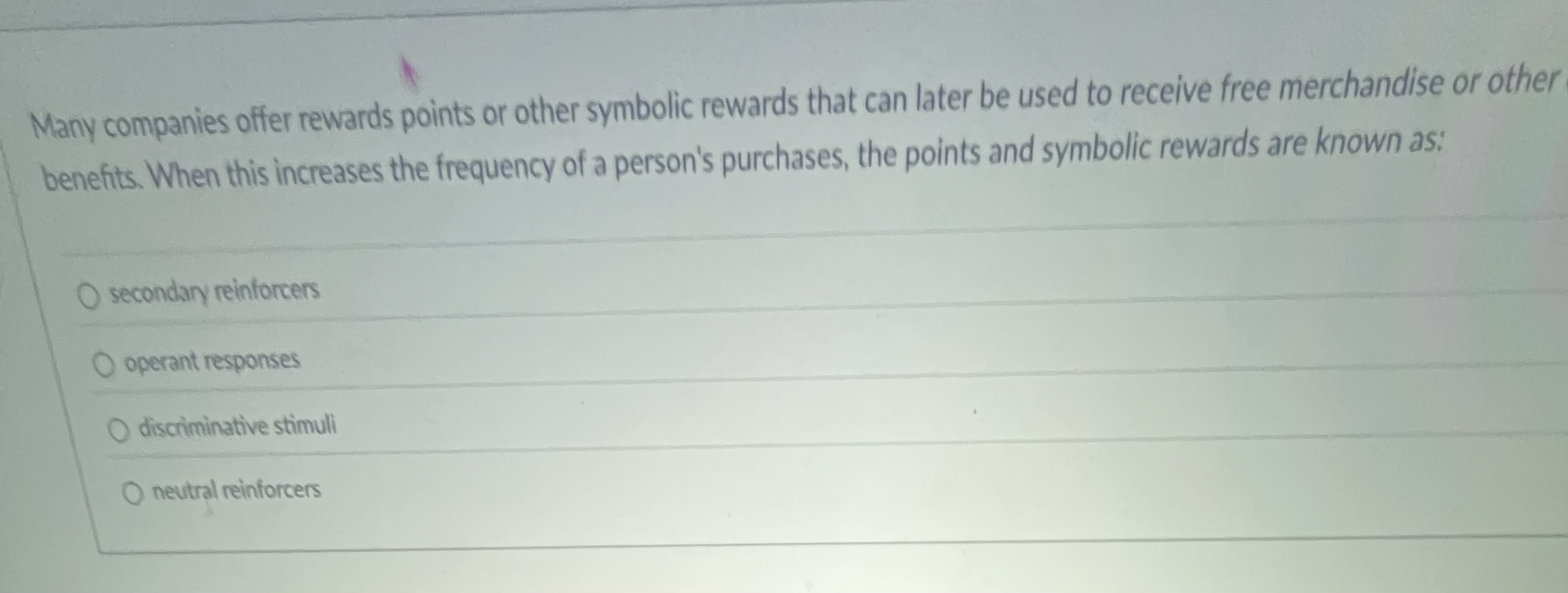 Solved Many companies offer rewards points or other symbolic