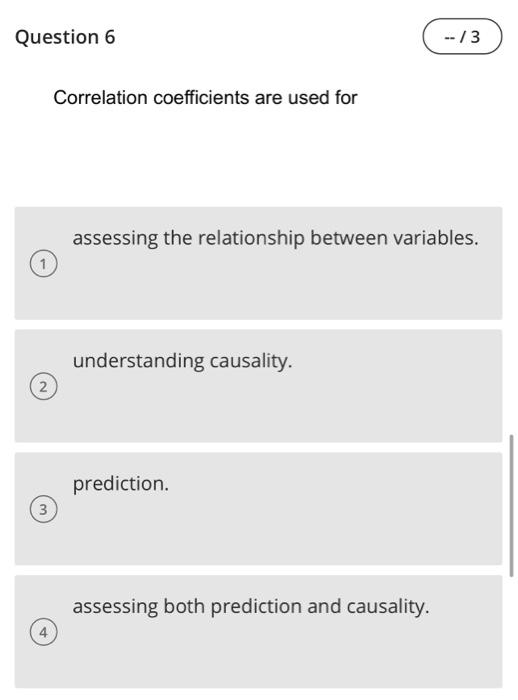 Solved Question 1 −13 The value of a correlation coefficient | Chegg.com
