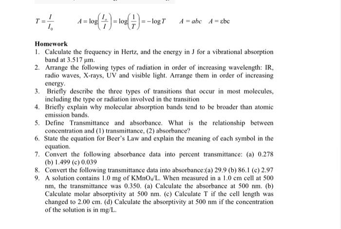 Solved Calculate the frequency in Hertz, and the energy in J | Chegg.com
