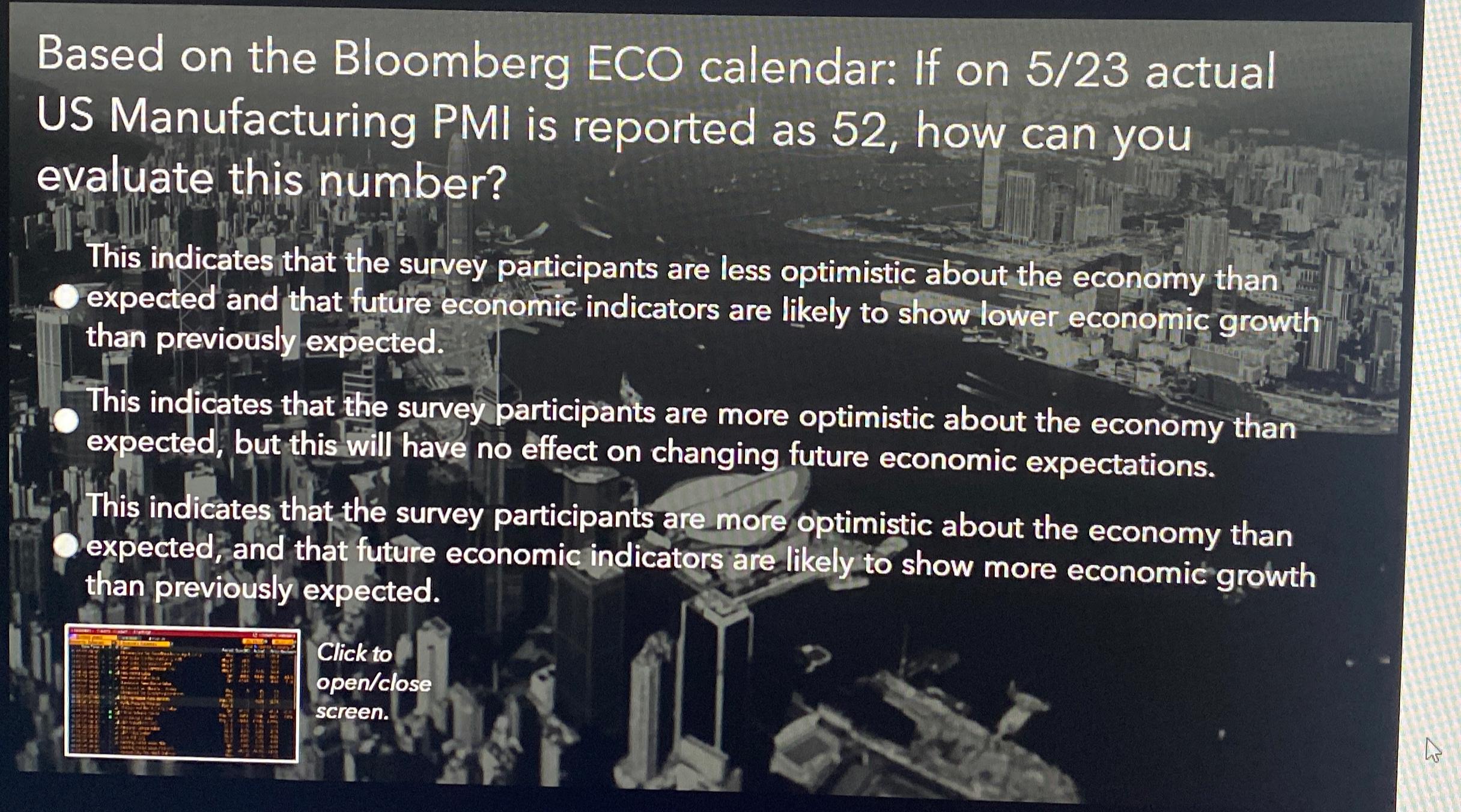 Solved Based on the Bloomberg ECO calendar If on 523