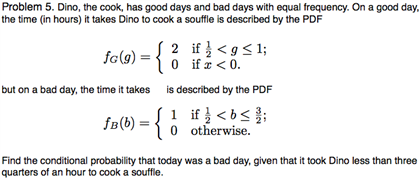 Dino The Cook Has Good Days And Bad Days With Eq Chegg Com