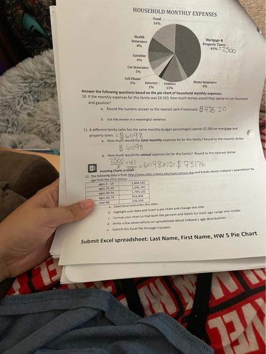 Solved 14 HW 5 Percentages Show Your Work Whenever And Chegg