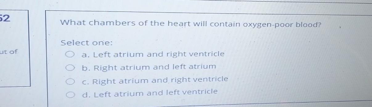 two chambers of the heart that contain oxygenated blood