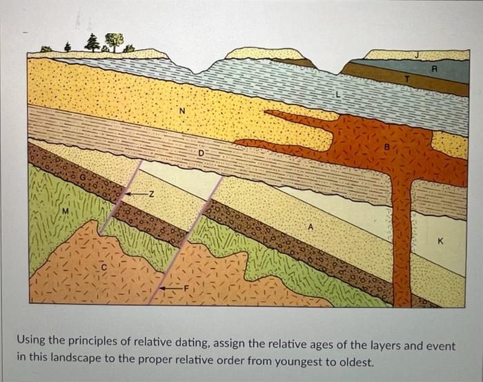 Solved Provided below is a 3-dimensional stratigraphic image | Chegg.com