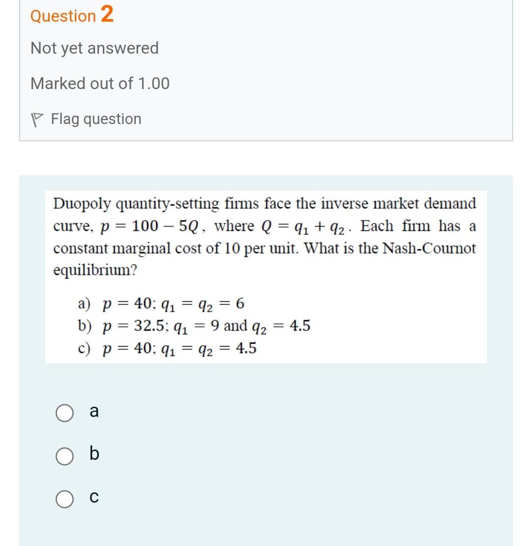 Solved Question 2 Not yet answered Marked out of 1.00 Flag | Chegg.com