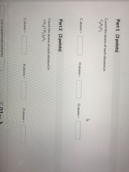 determine the number of atoms in each element in 3ai oh 3