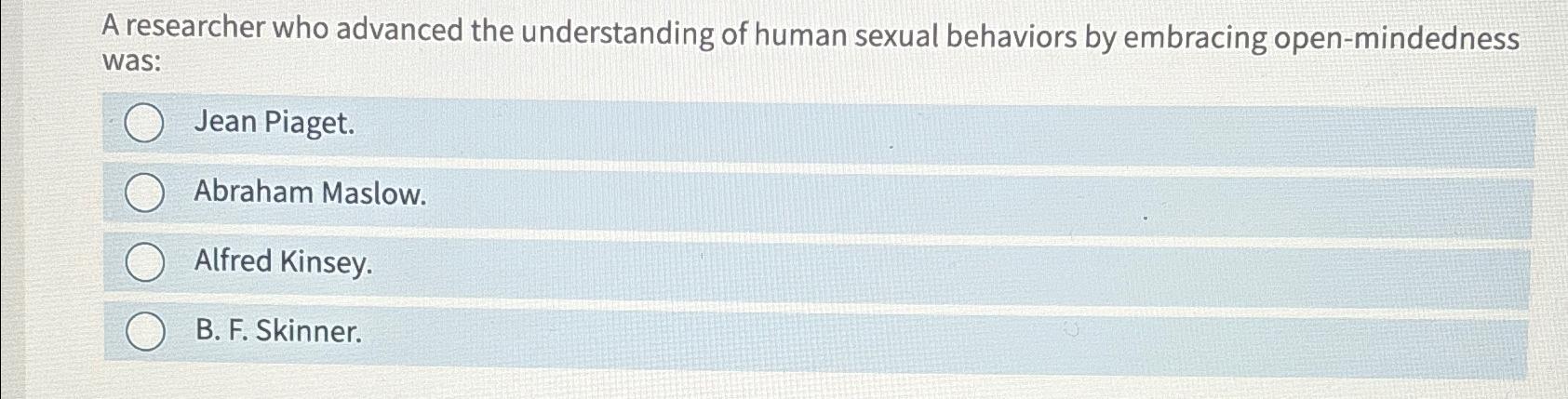 Solved A researcher who advanced the understanding of human