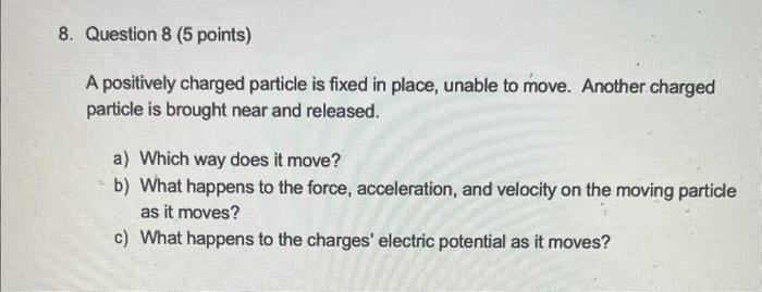 Solved A positively charged particle is fixed in place, | Chegg.com