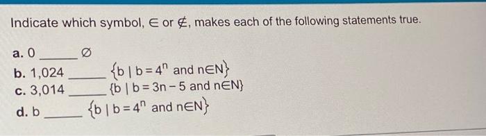 Solved Indicate which symbol, E or #, makes each of the | Chegg.com