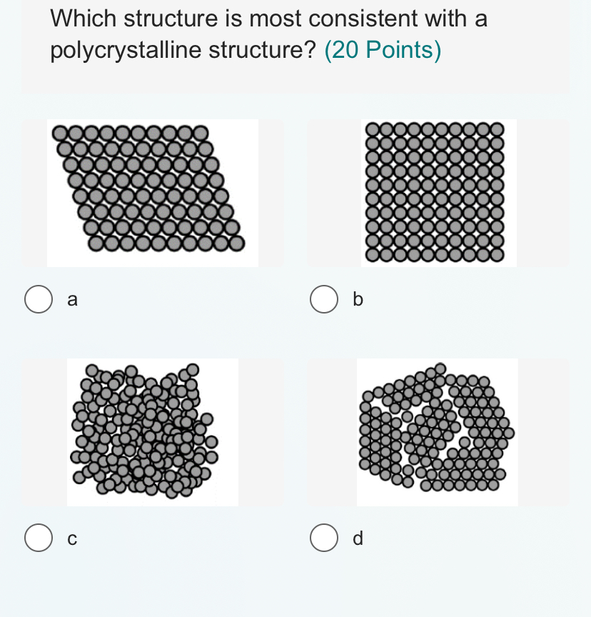 Solved Which structure is most consistent with a | Chegg.com