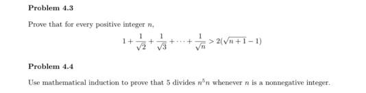 Solved Problem 4.3 Prove that for every positive integer n, | Chegg.com