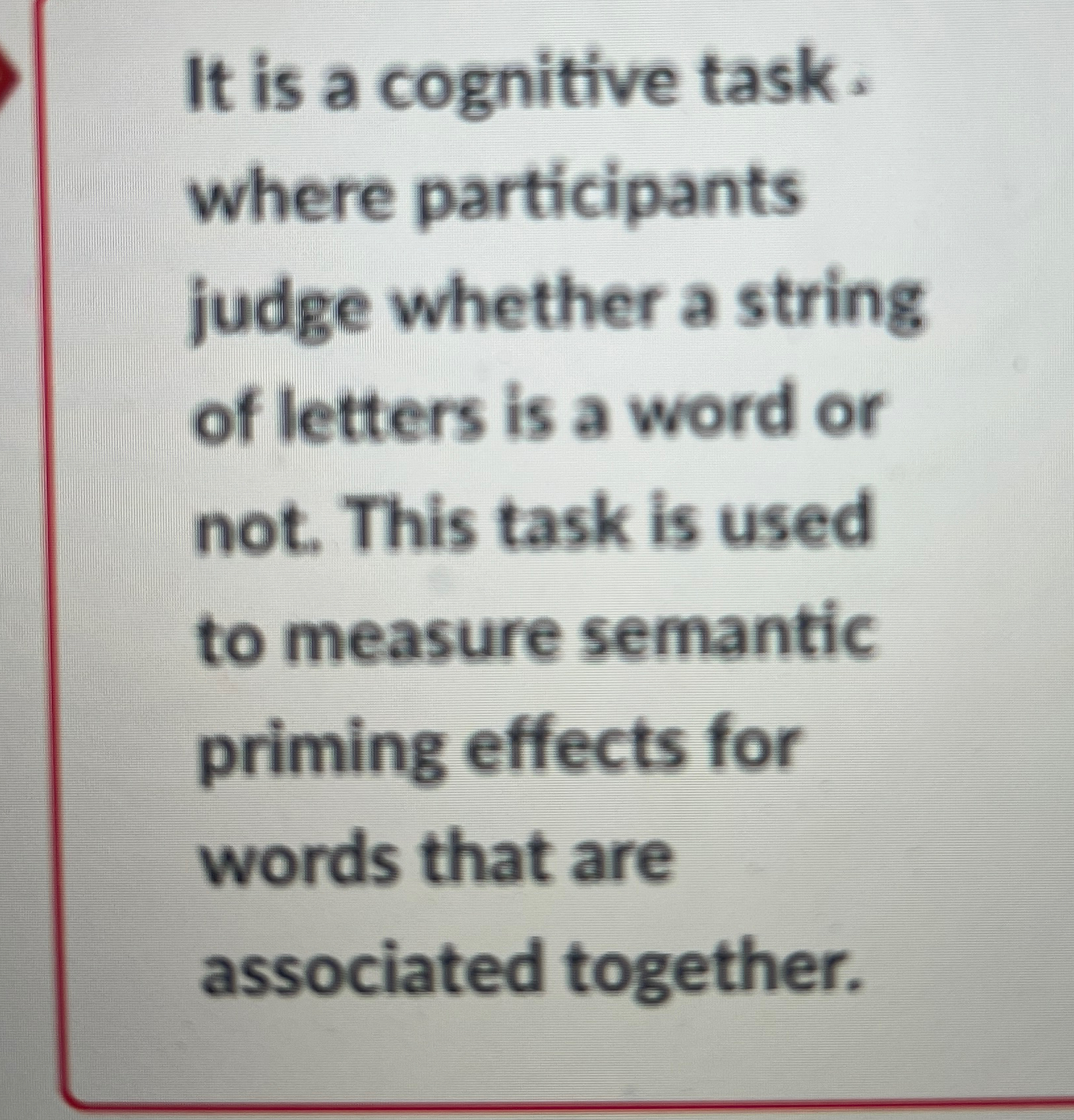 Solved It is a cognitive task. where participants judge | Chegg.com