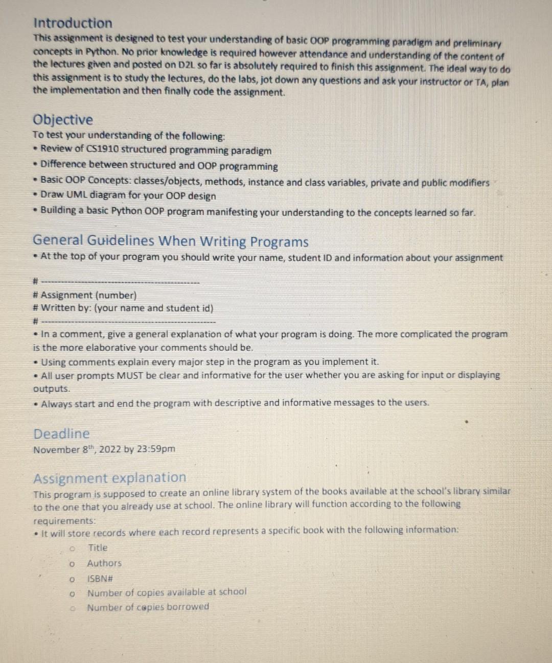Solved Introduction This assignment is designed to test your | Chegg.com