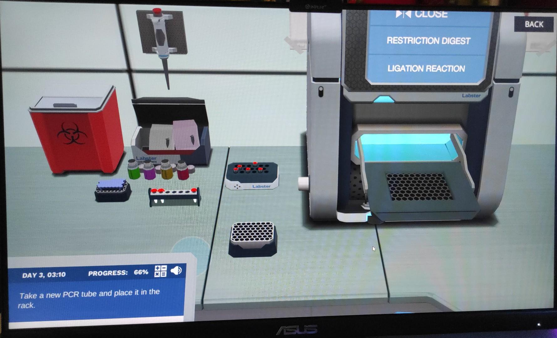 what is the correct buffer for this labster