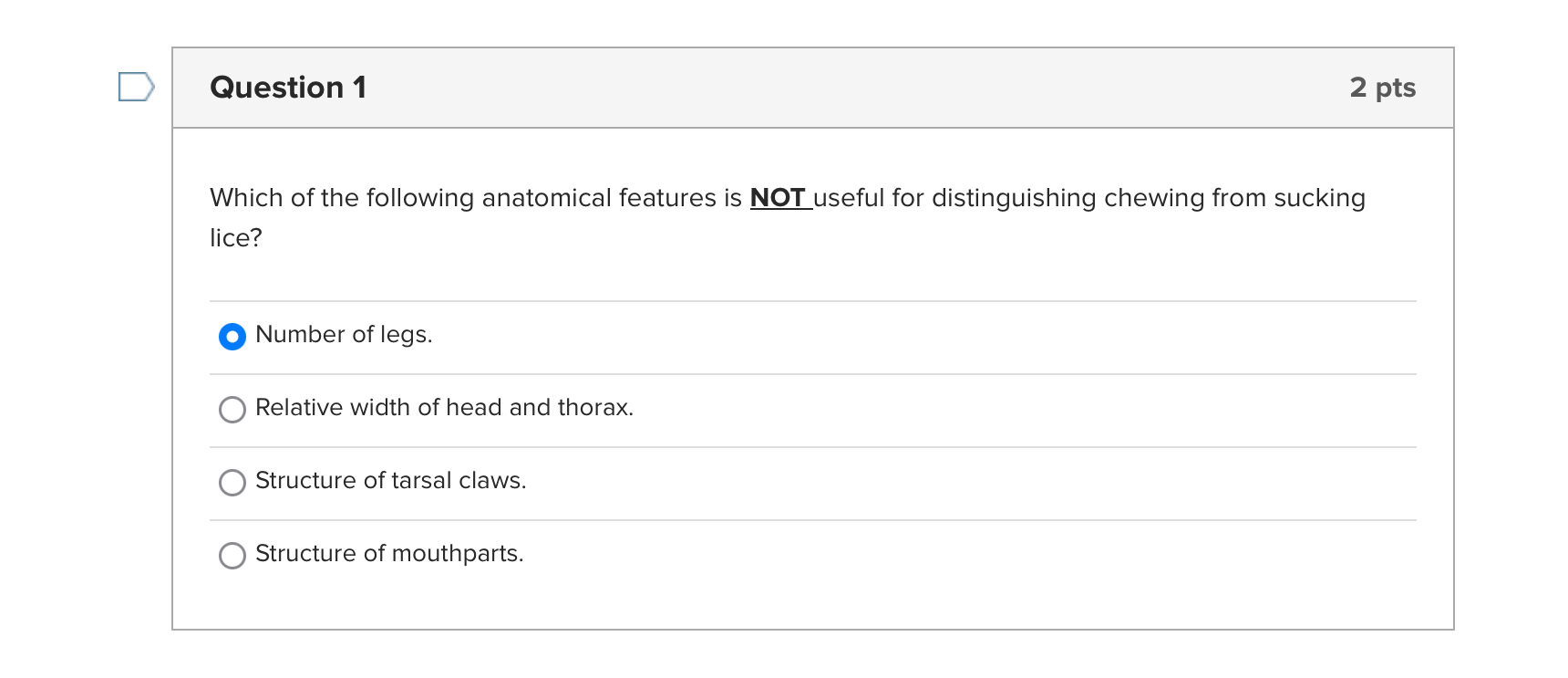 Solved Question 1Which Of The Following Anatomical Features | Chegg.com