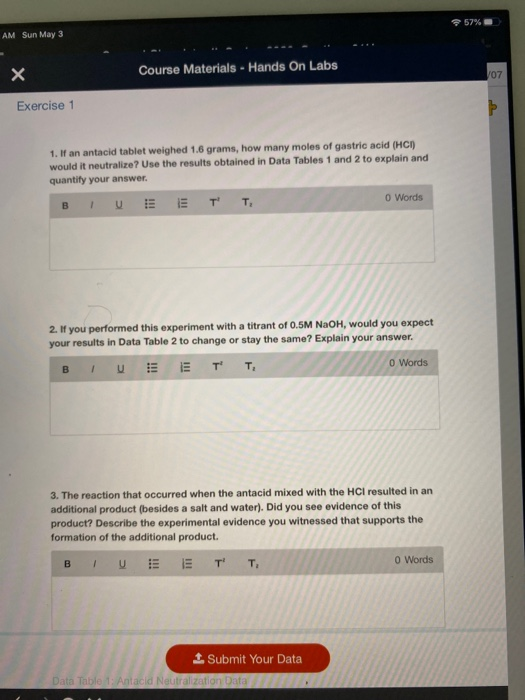 Question Antacid Analysis And TitrationLab Report