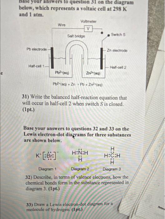 Solved Base your answers to question 31 on the diagram | Chegg.com