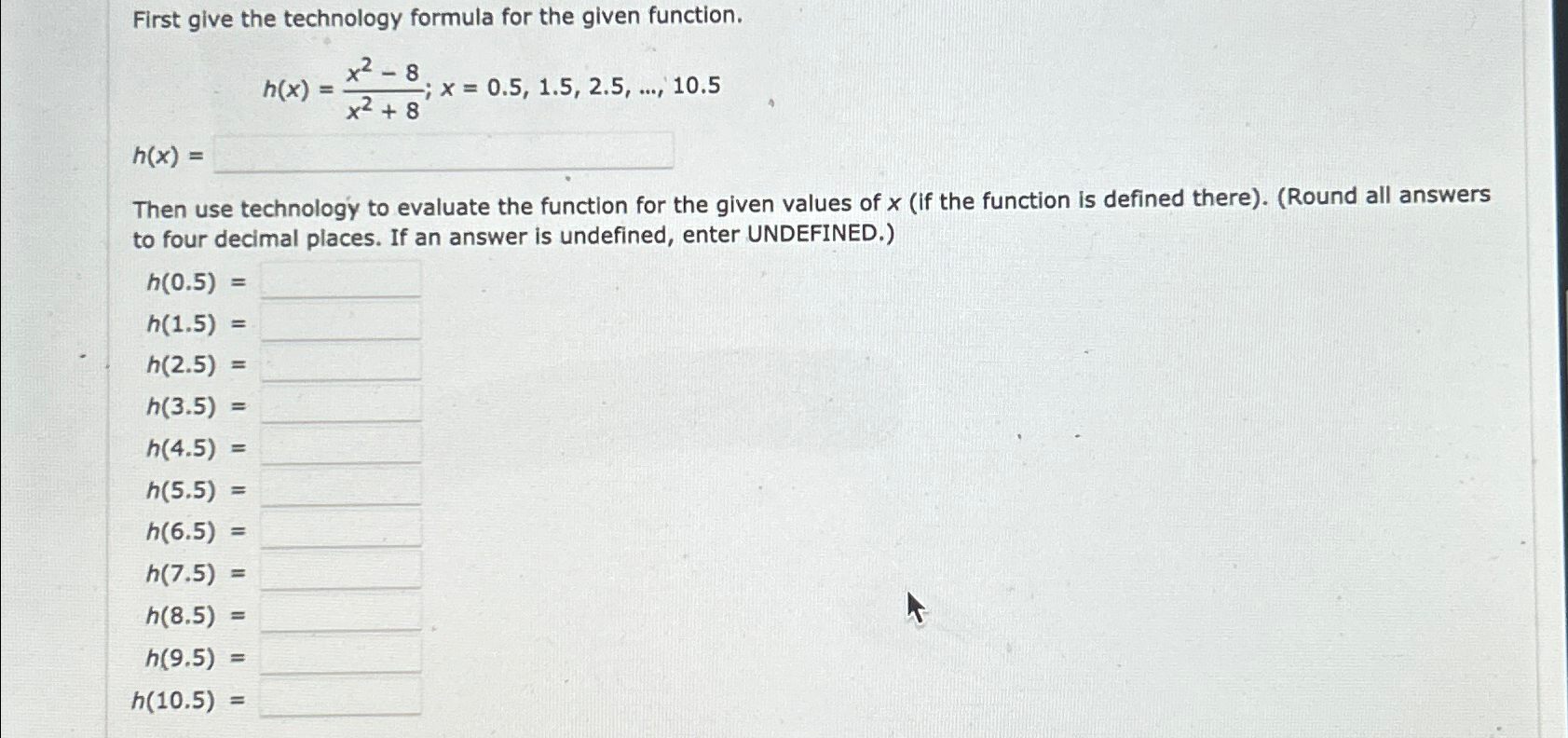 Solved First give the technology formula for the given | Chegg.com