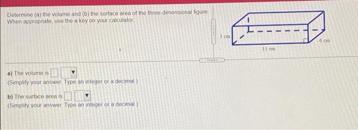 Solved Determine (a) The Volume And (b) The Surface Area Of | Chegg.com