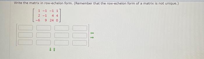 row echelon form of matrix