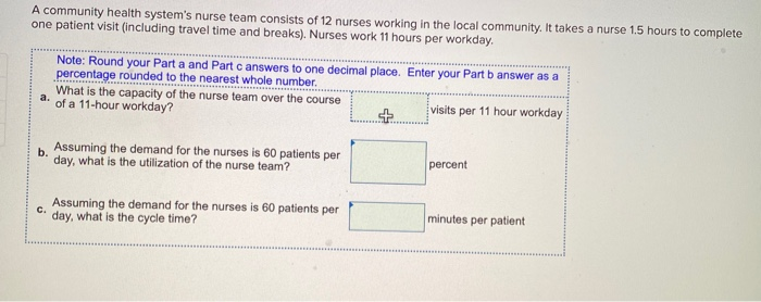 Solved A Community Health System S Nurse Team Consists Of Chegg Com