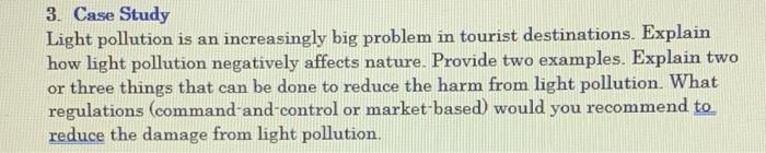 case study on light pollution