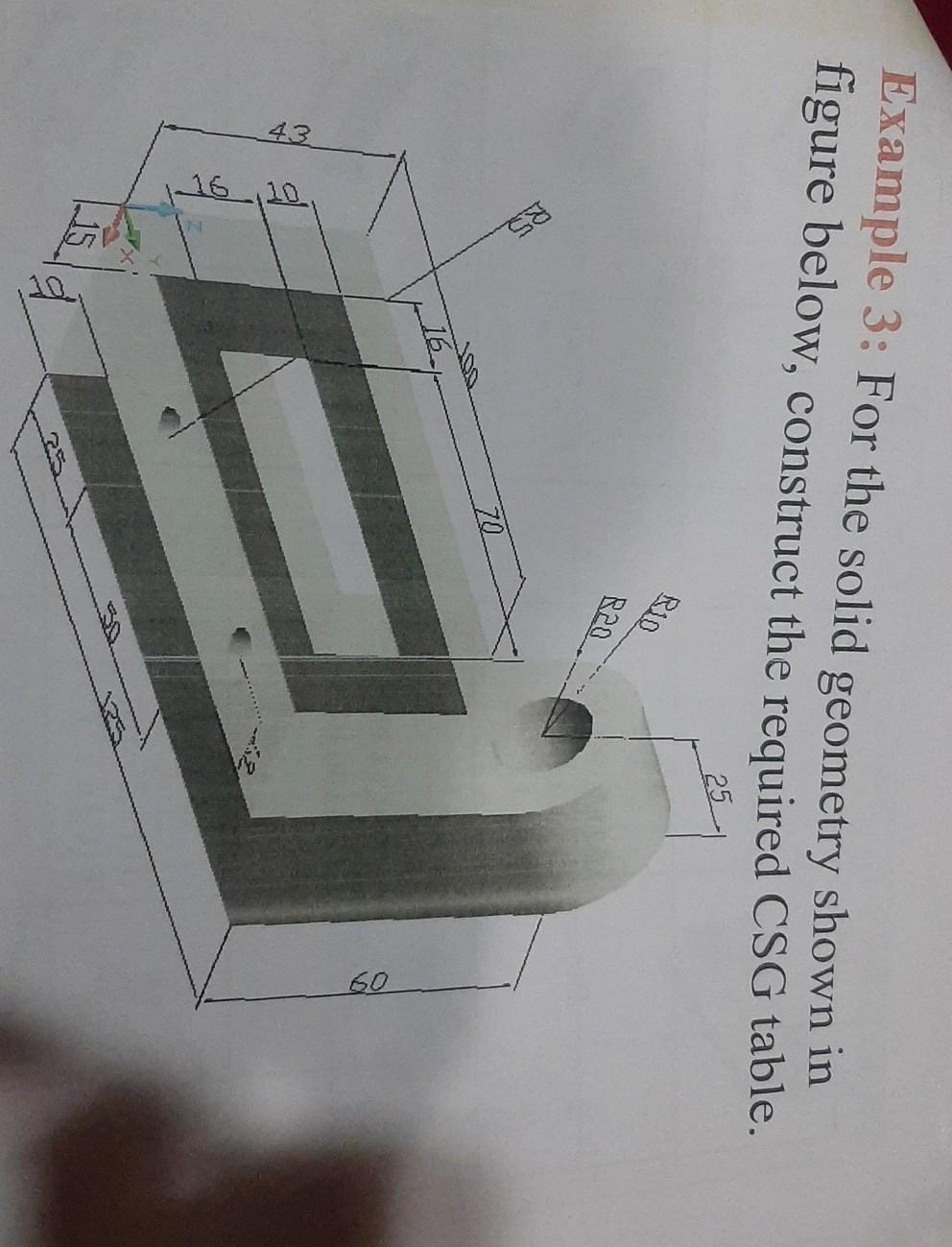 Solved Example 3: For the solid geometry shown in figure | Chegg.com