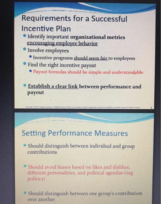 Solved Strategic Reasons for Incentive Plans • Variable pay: | Chegg.com