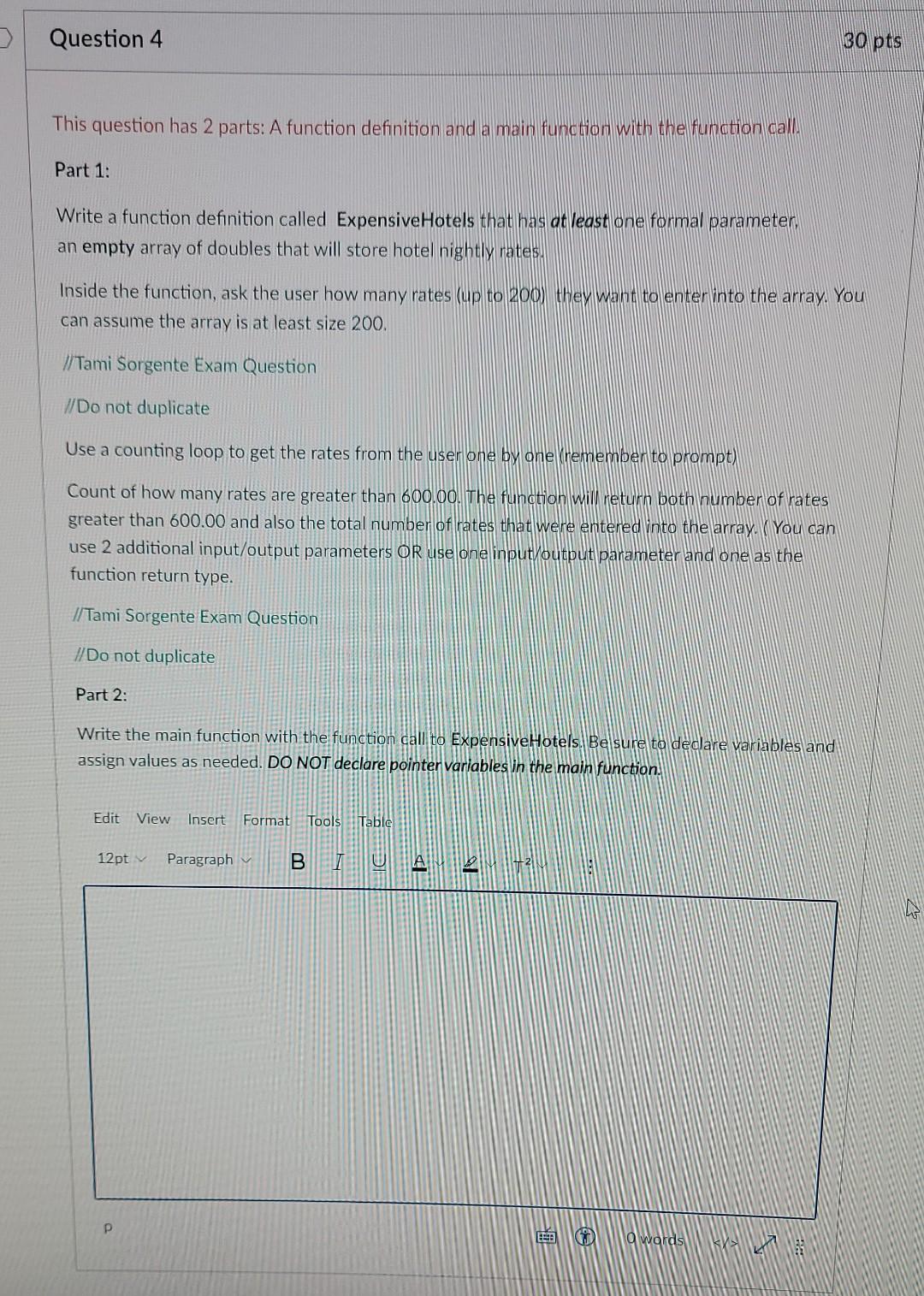 Solved > Question 4 30 pts This question has 2 parts: A | Chegg.com