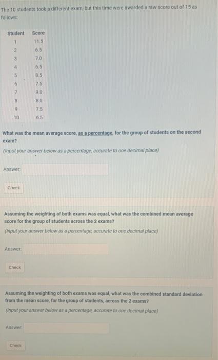 Solved The 10 Students Took A Different Exam, But This Time 