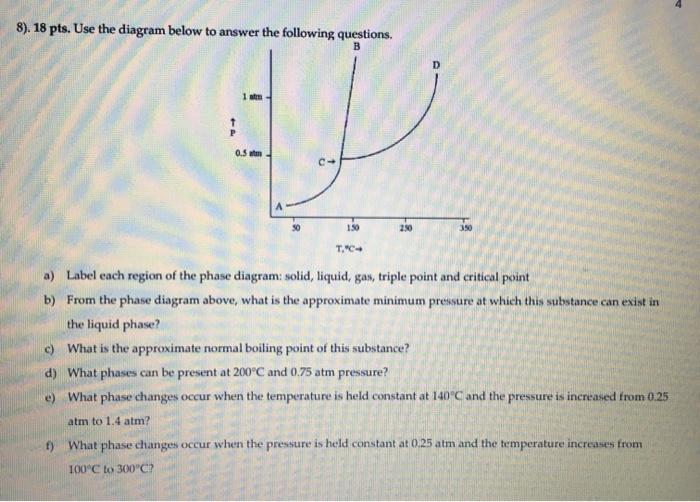 Solved 8). 18 pts. Use the diagram below to answer the | Chegg.com