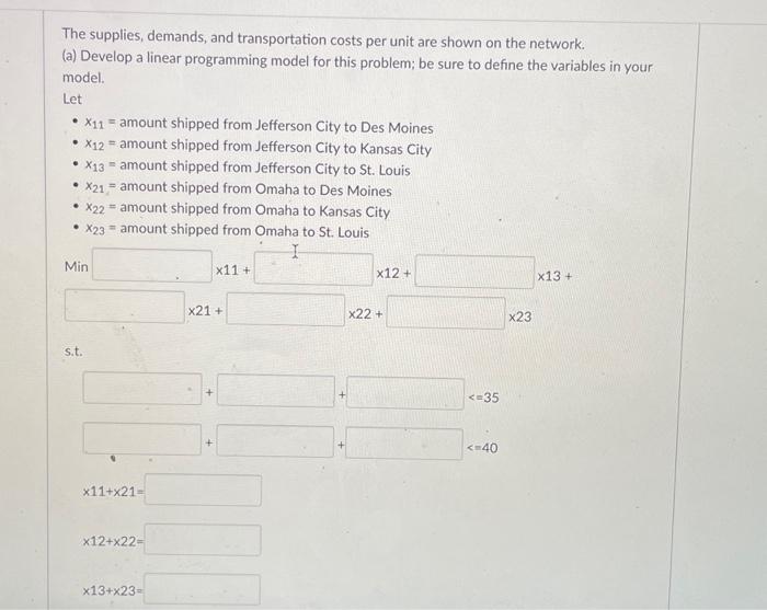 Solved Consider the following network representation of a | Chegg.com