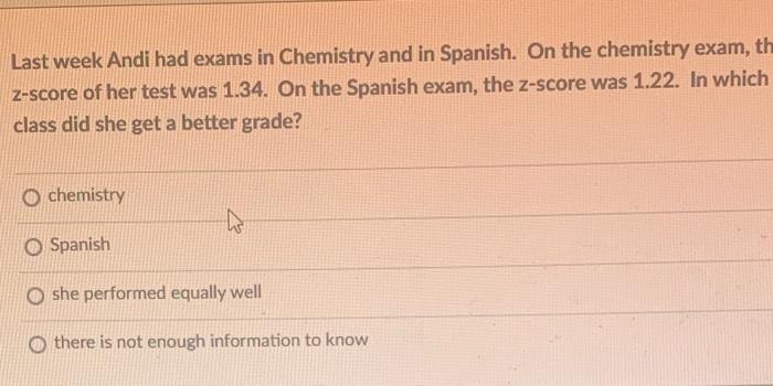 did you understand the chemistry homework in spanish