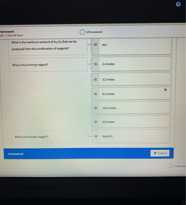 Solved 1/16 answered it 8 Homework mework . Due in 8 hours | Chegg.com