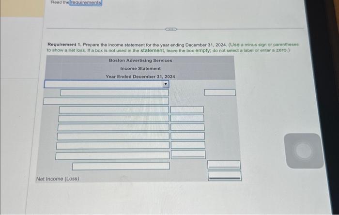 Solved 1 Prepare The Income Statement For The Year Ending Chegg Com   Image