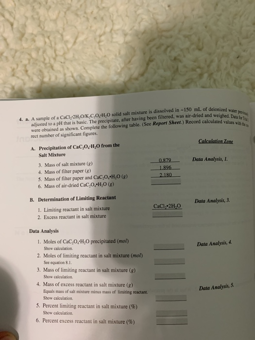 experiment 8 limiting reactant prelab