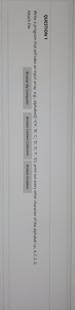 Solved QUESTION 1 Write a program that will take an input | Chegg.com