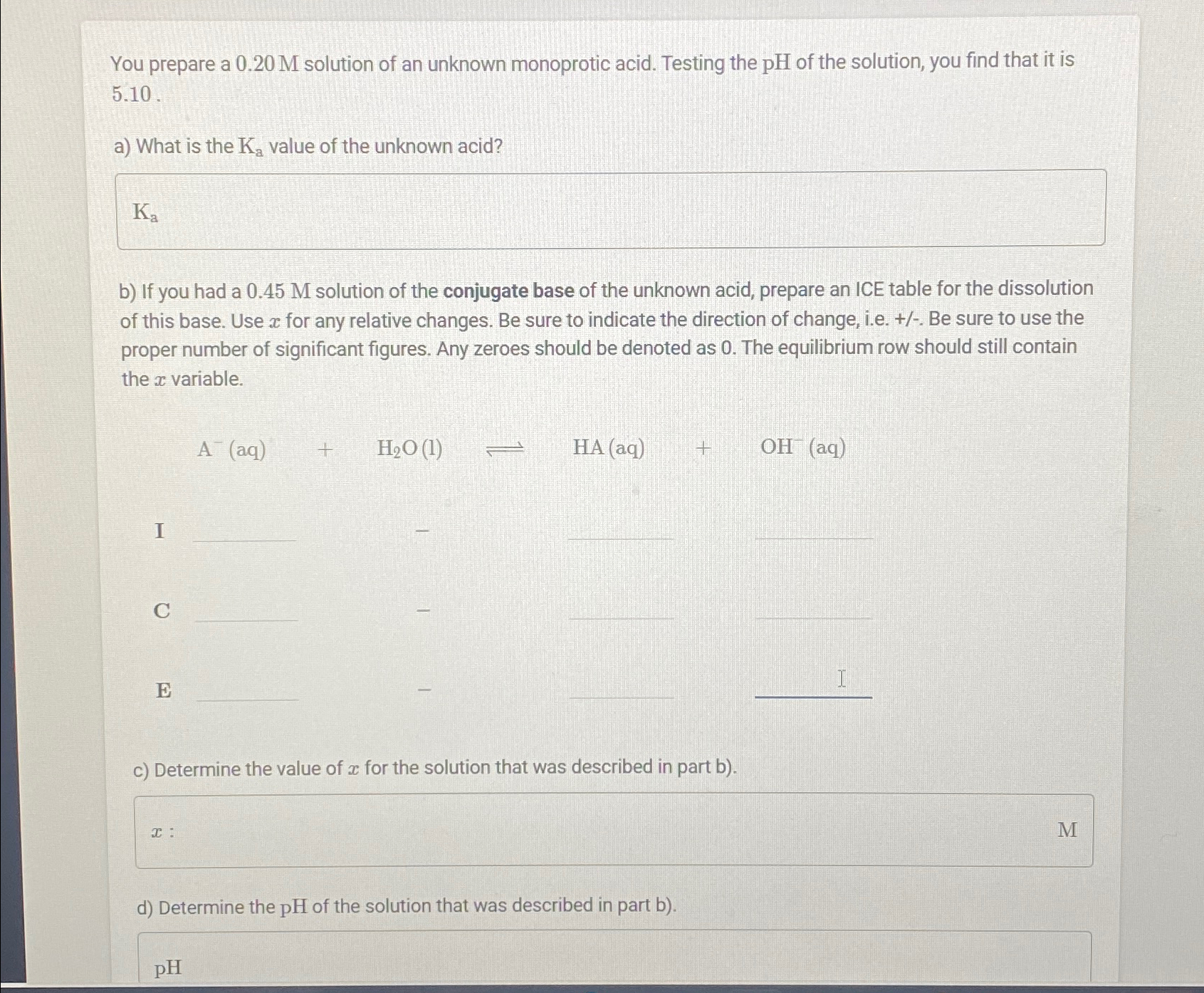 Solved You Prepare A 0.20M ﻿solution Of An Unknown | Chegg.com