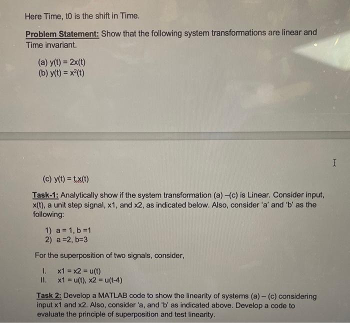 In this lab, we will test the linearity and time | Chegg.com