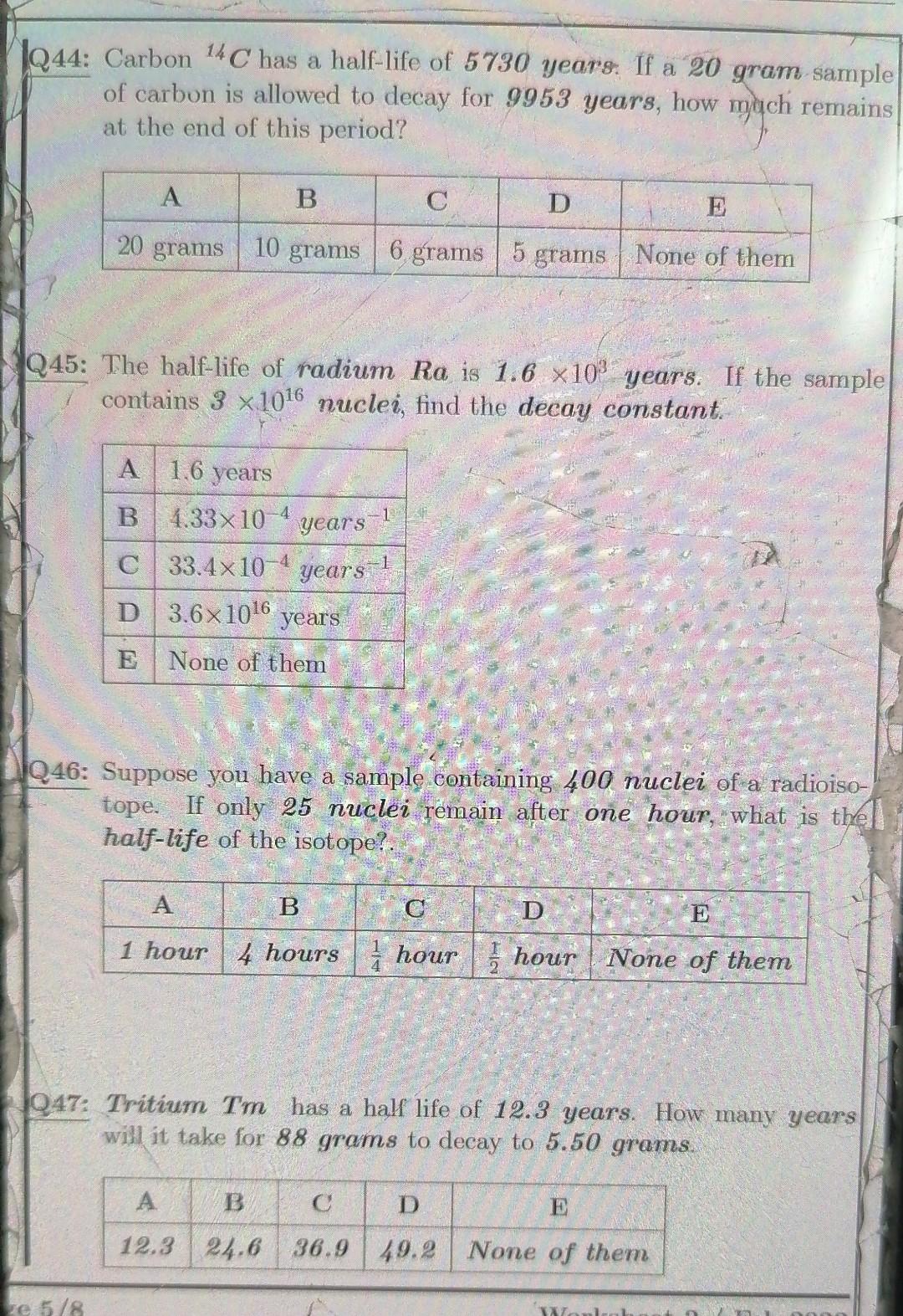 solved-q44-carbon-14c-has-a-half-life-of-5730-years-if-a-chegg