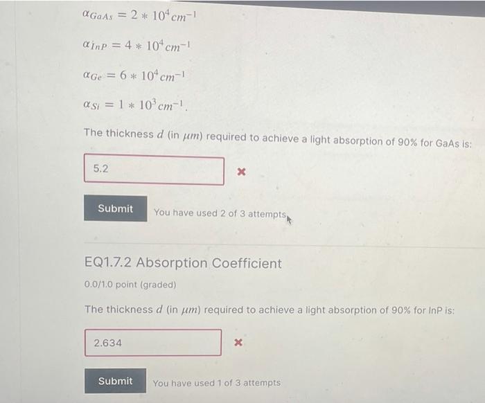 Solved in the figure below the absorption coefficient as a | Chegg.com