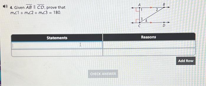 Solved B 4. Given AB | CD. prove that m21 + m22+ m23 = 180