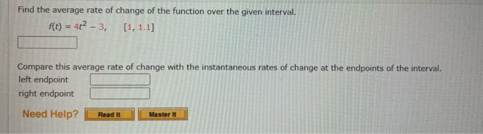 Solved Find the average rate of change of the function over | Chegg.com