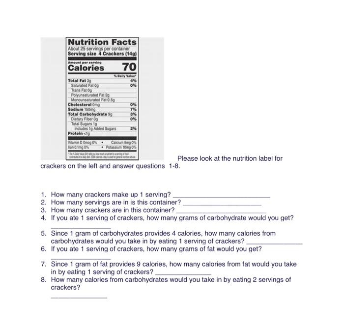 Solved Nutrition Facts About 25 servings per container | Chegg.com