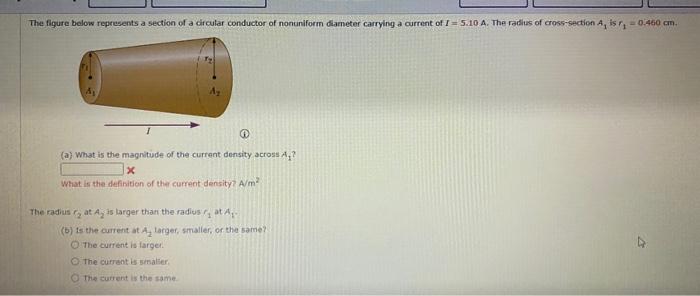 Solved The figure below represents a section of a circular | Chegg.com