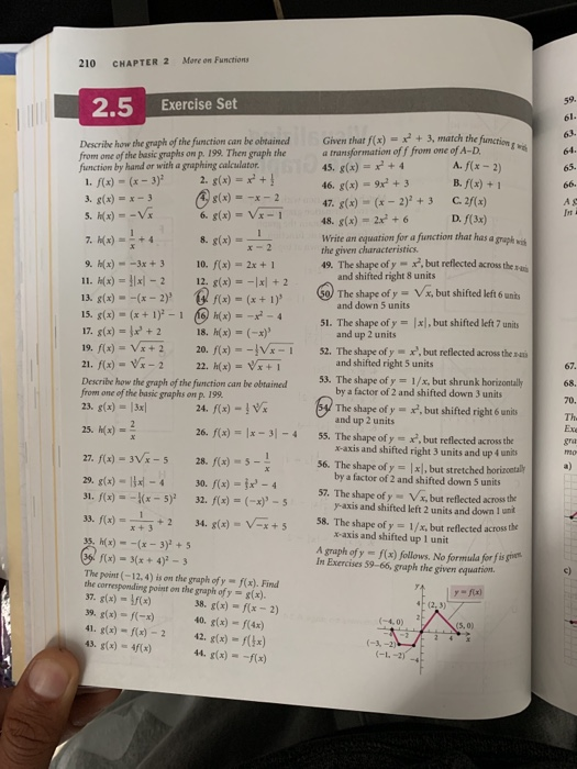 Solved 210 CHAPTER 2 More on Functions 2.5 Exercise Set | Chegg.com