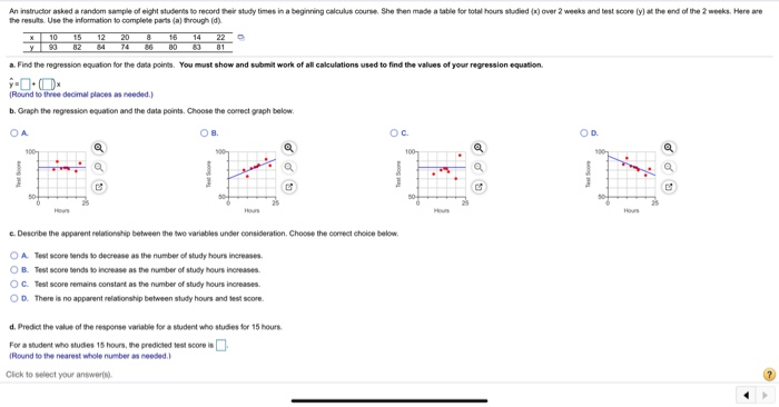 Solved An instructor asked a random sample of eight students | Chegg.com