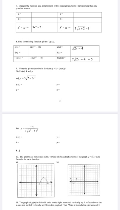 Solved 7. Express the function as a composition of two | Chegg.com