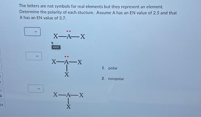 Solved The letters are not symbols for real elements but | Chegg.com