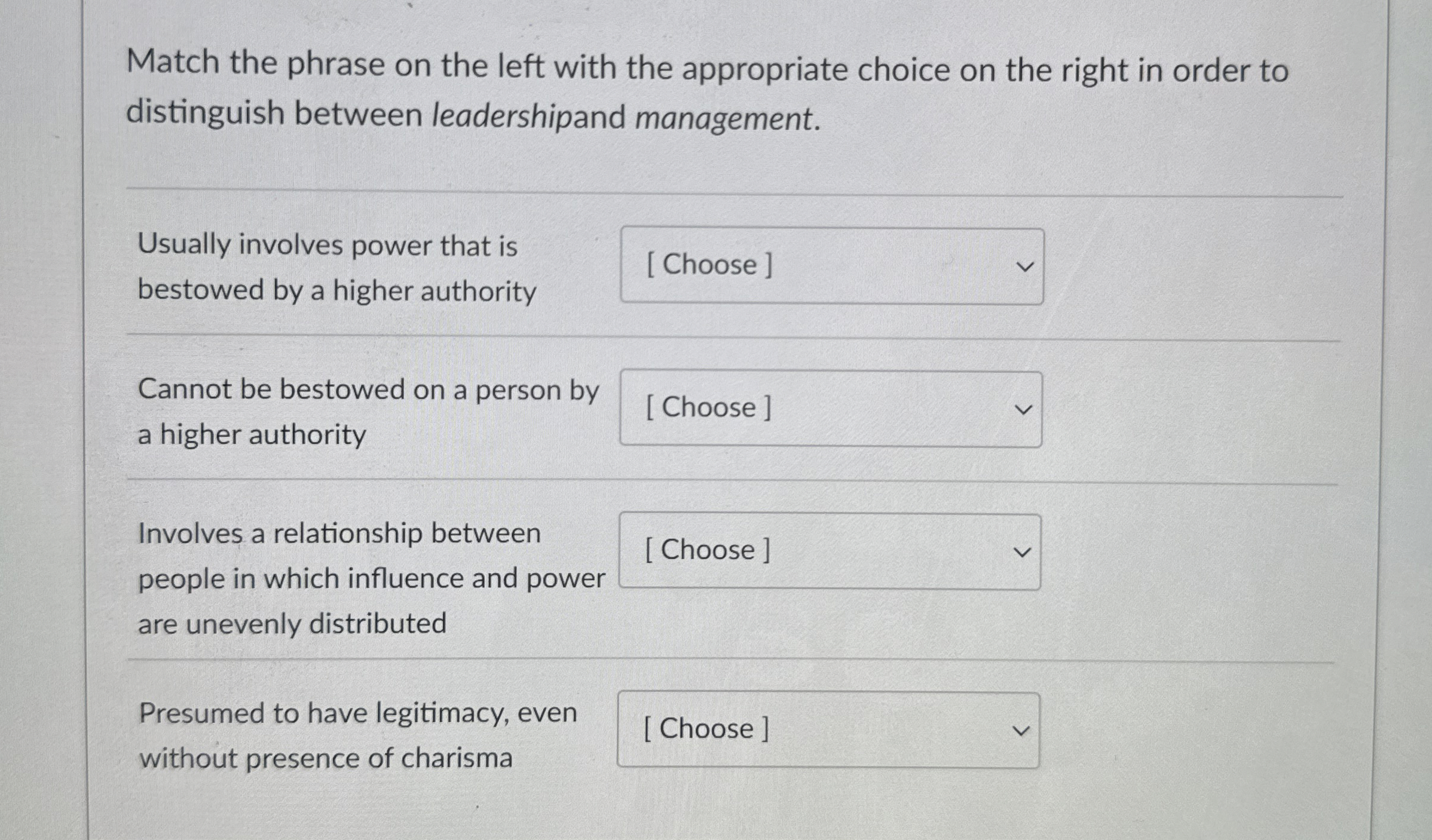 Solved Match the phrase on the left with the appropriate | Chegg.com